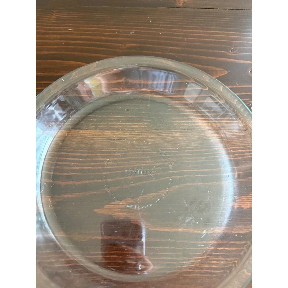 Pyrex 9 Inch Clear Glass Pie Plate 229 Vintage Round Baking Dish Made in USA